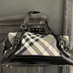 Black and White Burberry Tote